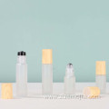 Cosmetic essential oil roller frosted glass bottle